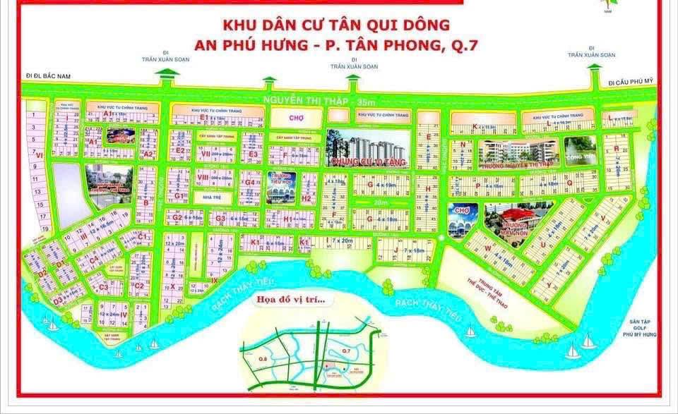 BDS HVL 🏡 BÁN CĂN GÓC 2 MẶT TIỀN KDC AN PHÚ HƯNG, Q.7 