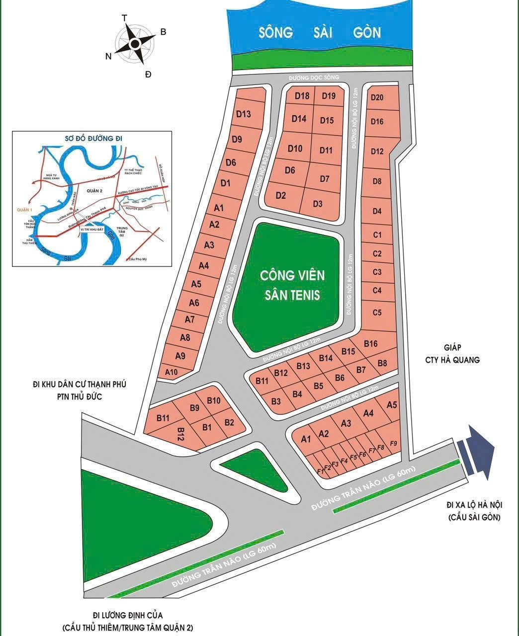 BDS HVL Bán nền A6 Villa - RiVer Mark Trần Não Q2
