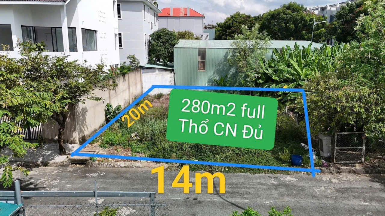 BDS HVL [NC] Tổng giảm 1tỷ Bán lô Đất biệt Thự 280m2 khu văn phòng 