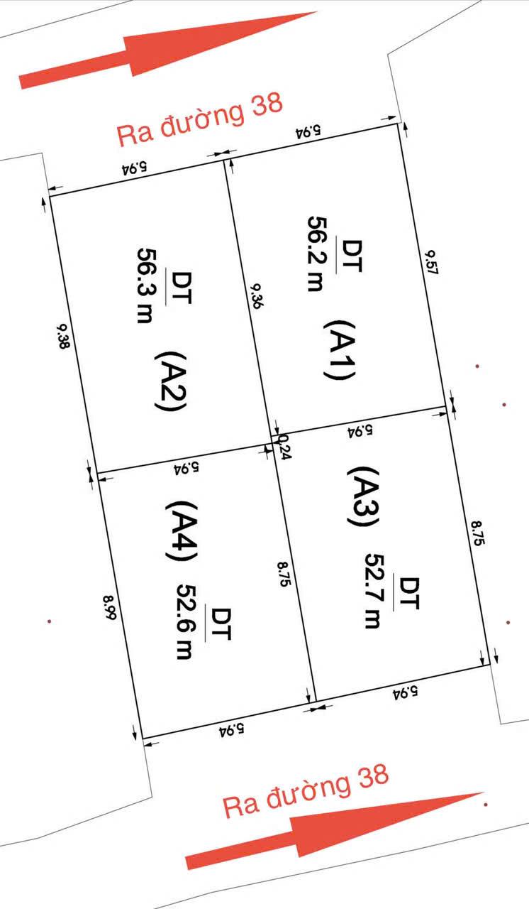 BDS  HVL [NC] Bán 03 Lô đường 38 Hiệp Bình Chánh giá tốt  