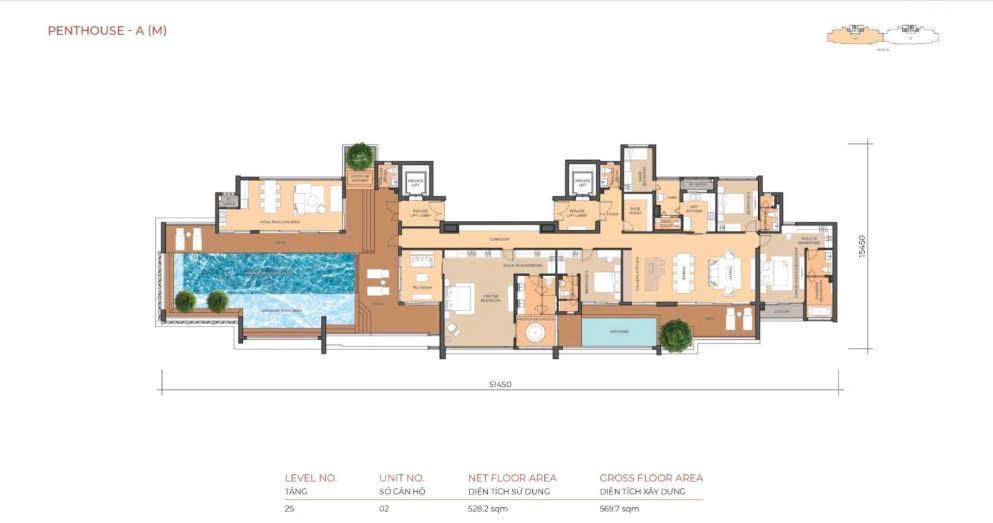 BDS HVL TÌM CHỦ NHÂN MỚI CĂN PENTHOUSE 570m2- CĂN HỘ HẠNG SANG 