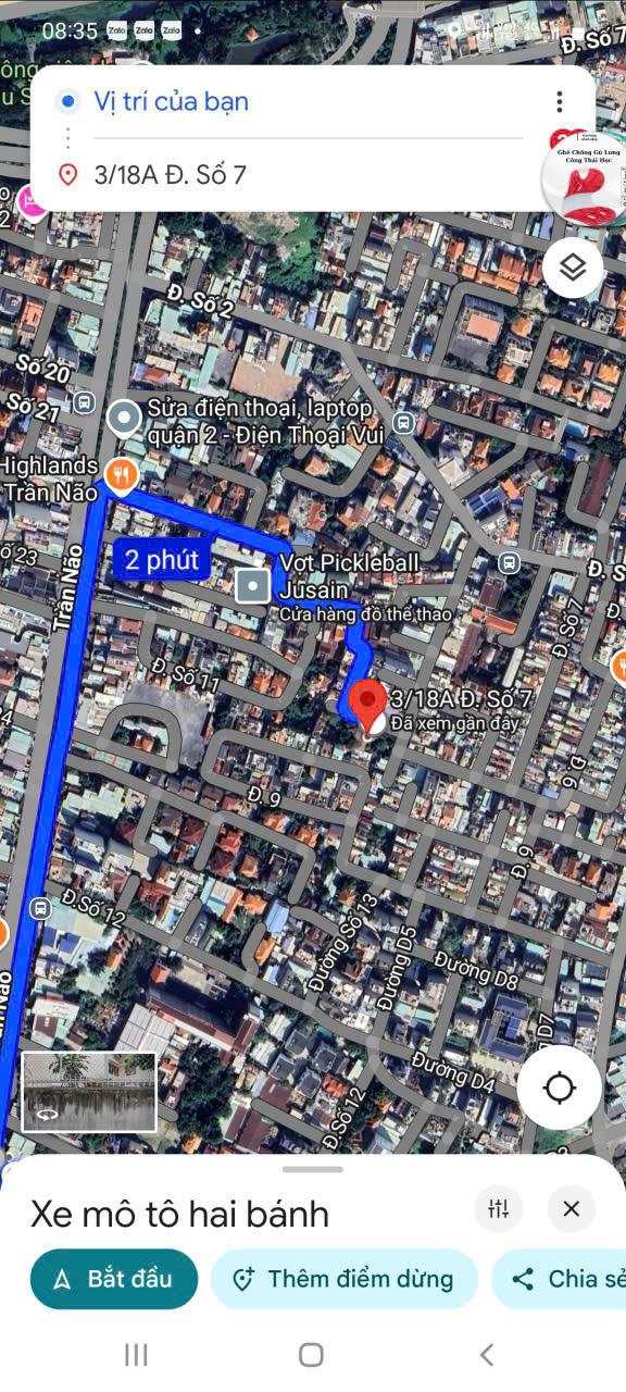 BDS HVL BÁN LÔ 3/18 đường 7 Bình An Q2  