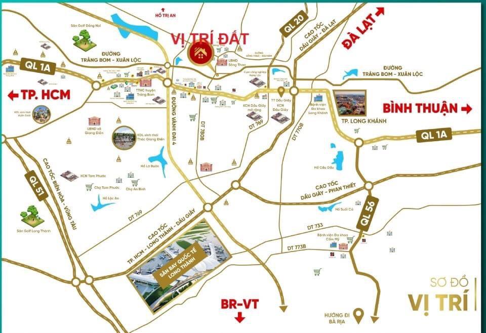 360tr sở hữu ngay đất full thổ ngay UBND Sông Thao - Trảng Bom - Đồng