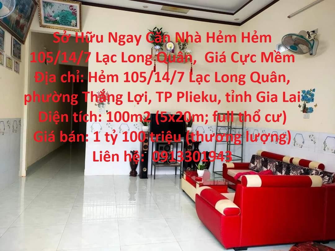 Sở Hữu Ngay Căn Nhà Hẻm Hẻm 105/14/7 Lạc Long Quân,  Giá Cực Mềm